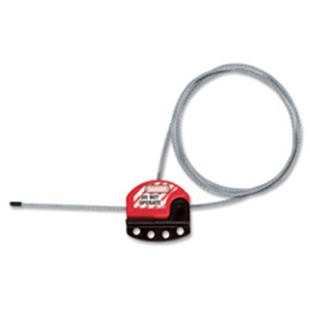MASTER LOCK Company Cable Lockout- 6 Foot- 5-32in. Diameter- Black-Red MA463204